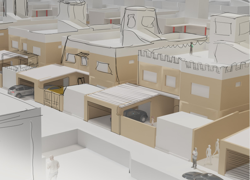 Charred Timber Facade and 3d Printed Structure Defining Sustainable Urban Living