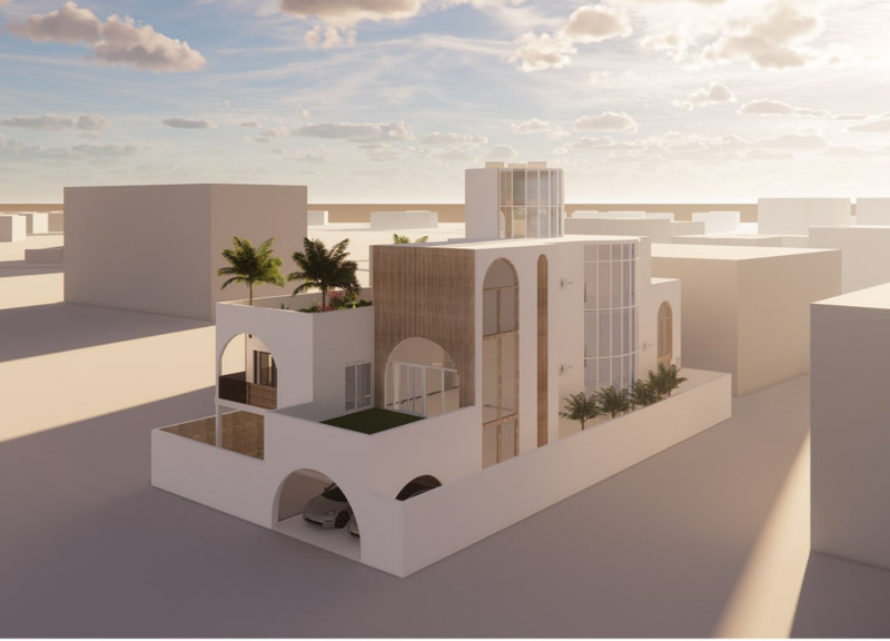 Hydroponics-Integrated Residence with Aerated Concrete and Smart Glass Elements