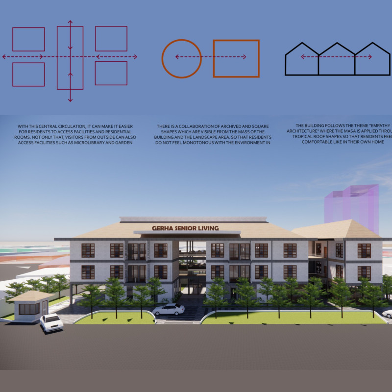 Emphasizing Charred Wooden Shingles and Natural Ventilation in a Community-Focused Senior Living Facility