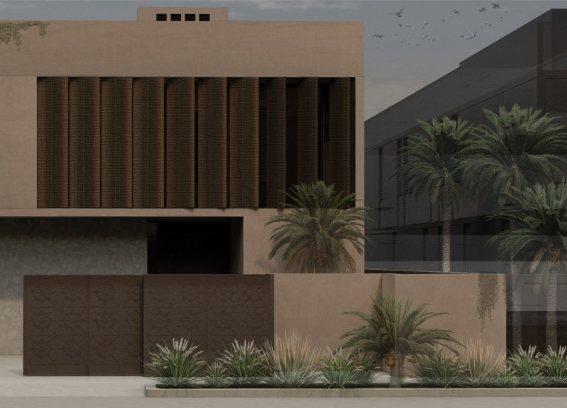 Wind Towers and Natural Materials Embrace Climate in a Sustainable Family Villa