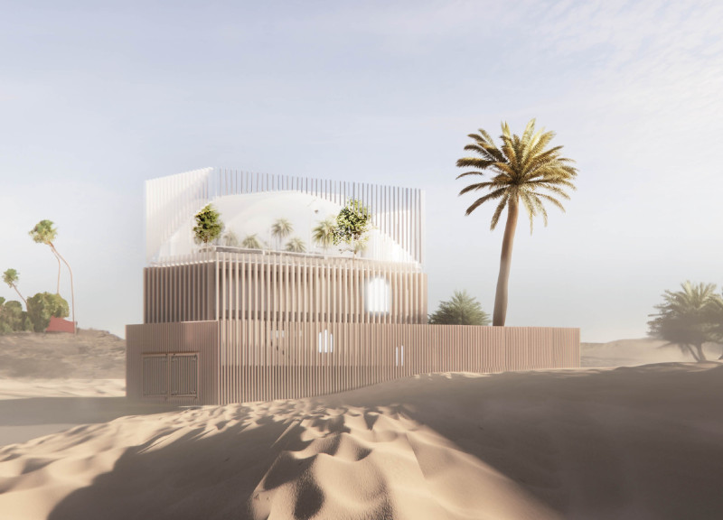 Sustainable Living Through Sun-Dried Mud and Natural Palm Fronds in a Versatile Dwelling