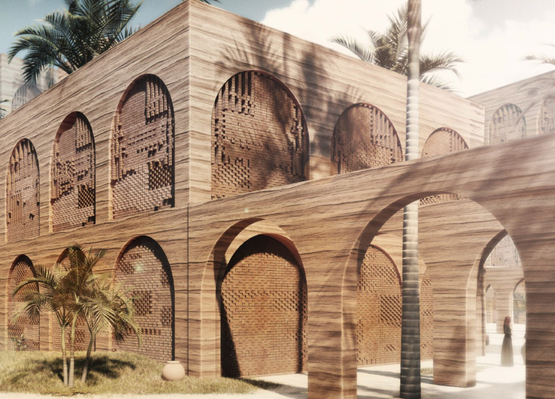 Arch-Inspired Design Utilizing Earth Cast Concrete and Local Bricks for Sustainable Living