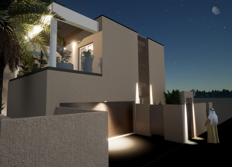 Natural Sand Masonry and Mangrove Wood Integrate Seamlessly in Sustainable Desert Residence