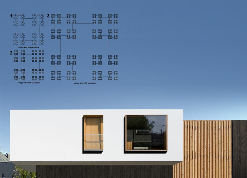 Charred Wood Enclosure Emphasizing Community Integration and Sustainable Living