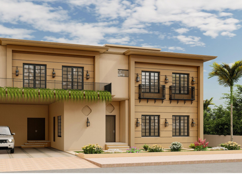 Minimally Designed Spaces of Mineral Brick and Natural Stone for Sustainable Family Living