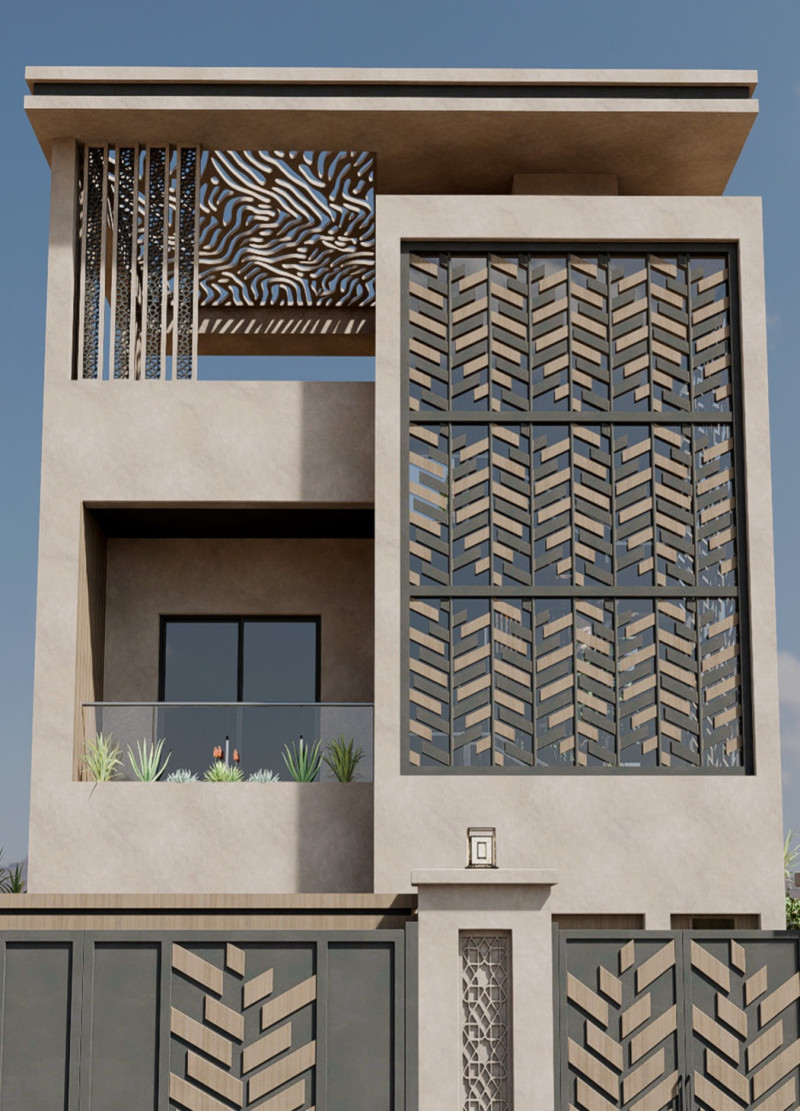 Embracing Earth Plaster and Permeable Pavers for Desert Residence Sustainability
