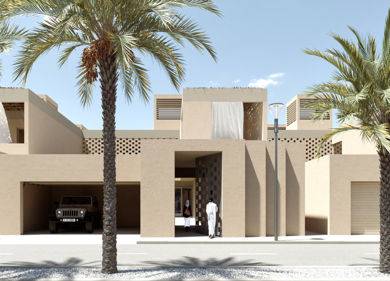 Sandstone Walls and Palm Frond Roofs in a Sustainable Family Dwelling