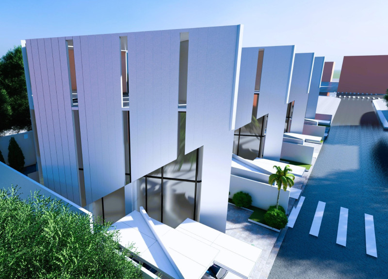 Triangular Form Utilizing Sustainable Concrete and Expansive Glass Facades in Modern Residential Living