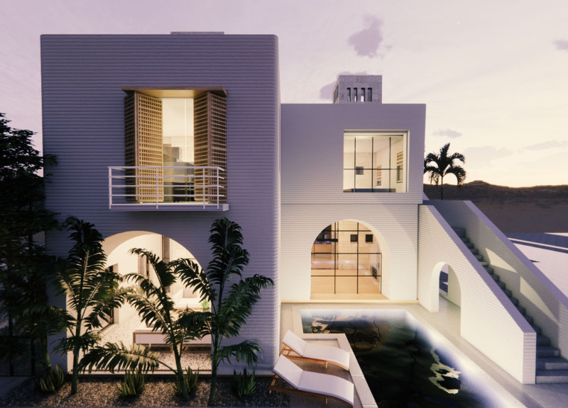 Aquaponic Greenhouse and Wind Tower Blend in Sustainable Emirati Residential Design