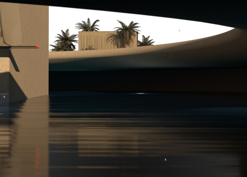 Digitally Knitted Fabric and Local Stone Create a Sustainable Oasis in an Arid Landscape