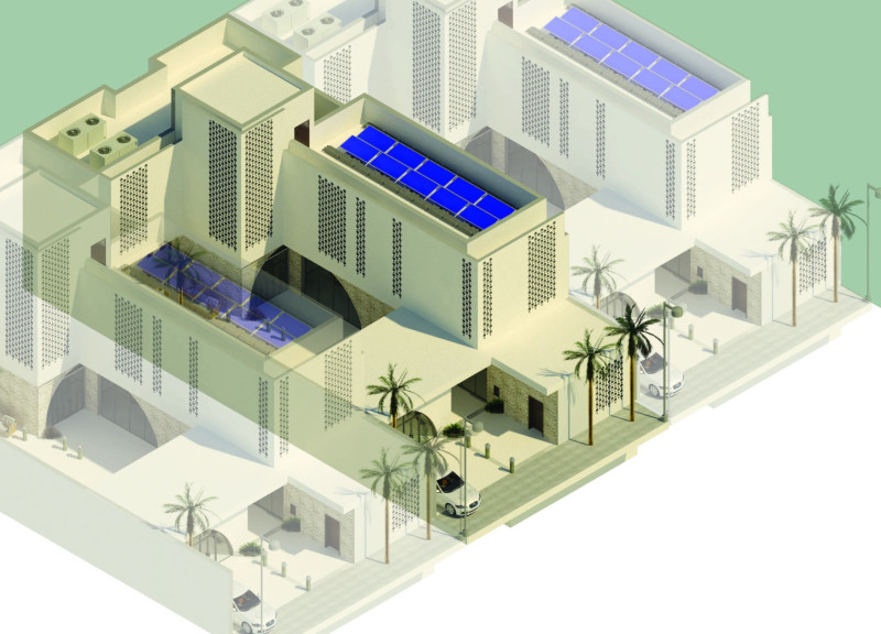 Natural Cooling and Local Limestone in a Sustainable Courtyard Residence