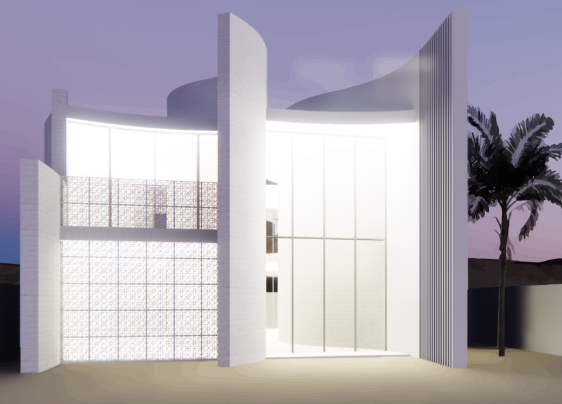 Carbon-Capturing Homes Built with Desert Sand Concrete and Plastic Walls