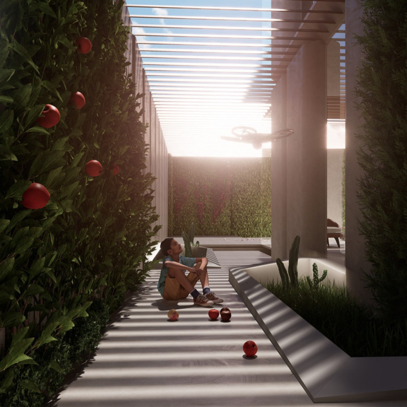 Vertical Gardens and Carbon Fiber Integration in a Sustainable Family Home