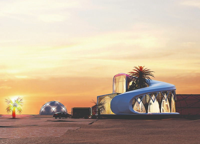 Hemp Concrete and Electrochromic Glass Form a Sustainable Oasis for Community Living