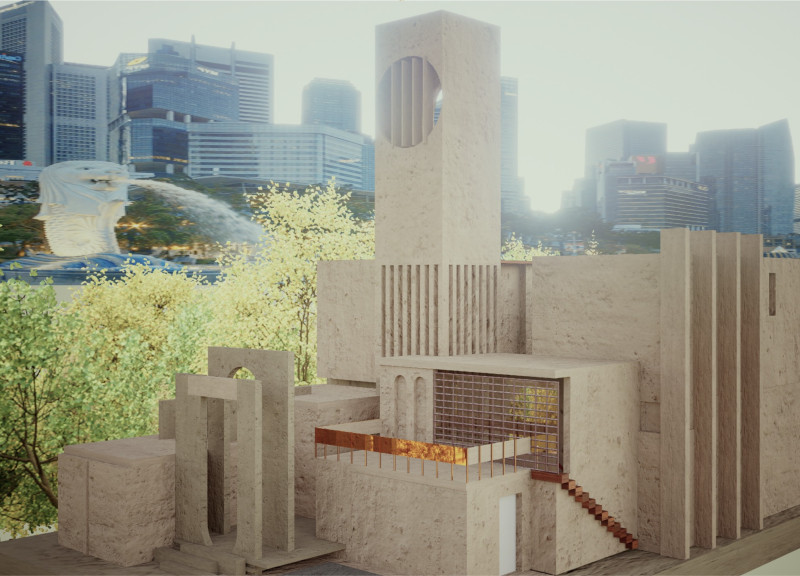 Lattice-Facade Home Crafted from Local Stone and Wood with Emphasis on Cross-Ventilation