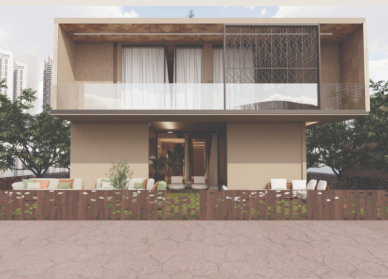 Perforated Facades and Precast Panels Defining Sustainable Family Living