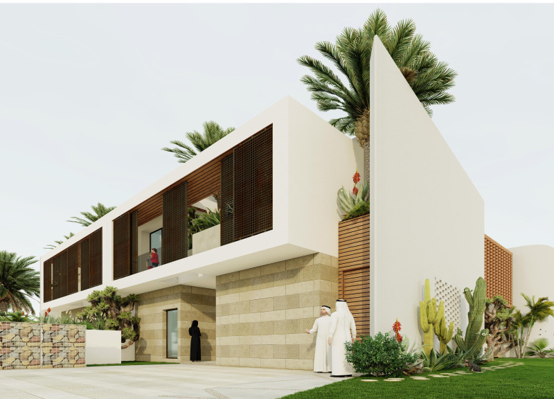 Corten Steel Facade with Integrated Courtyard Providing Natural Ventilation in a Modern Family Residence