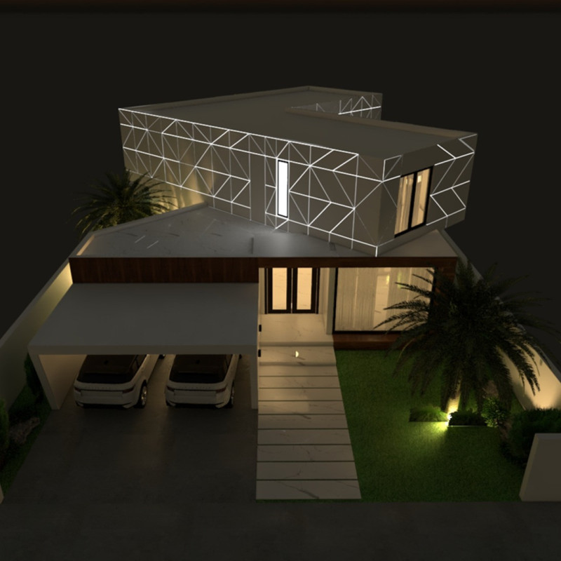 Photovoltaic Facade with GRC Elements in Contemporary Residential Development