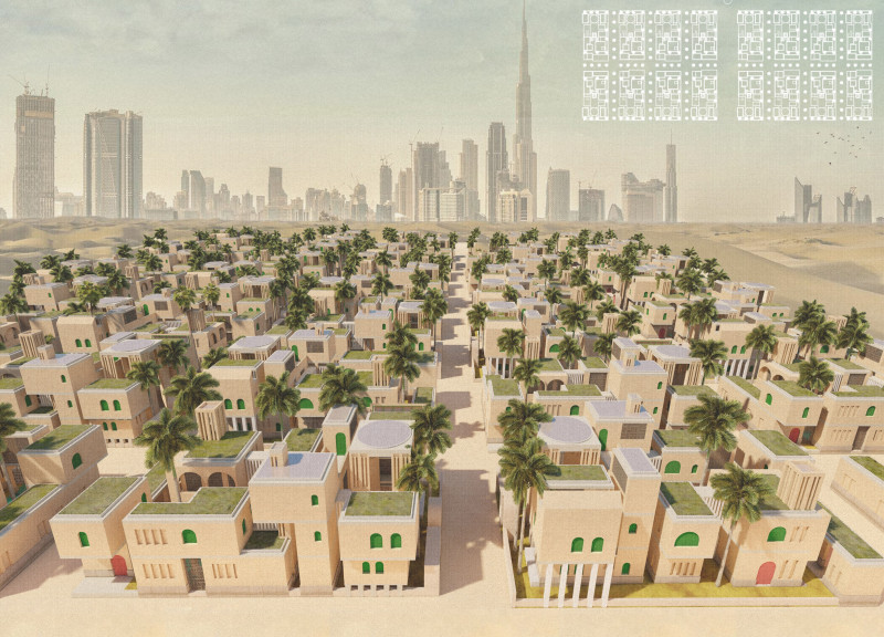 Rammed Earth Walls and Wind Towers Enhance Sustainable Living in Communal Courtyards