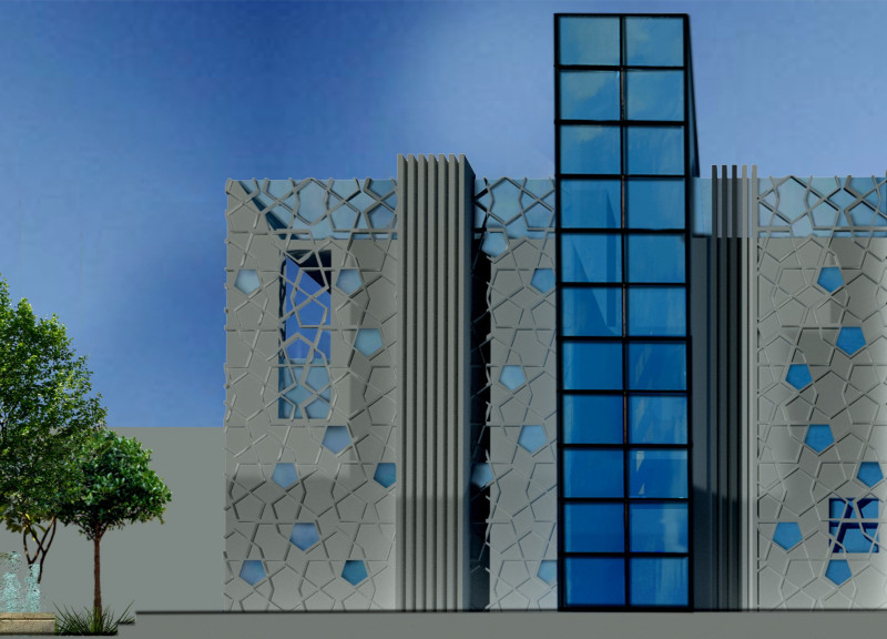 Perforated Facade and Solar Integration in a Desert Residence