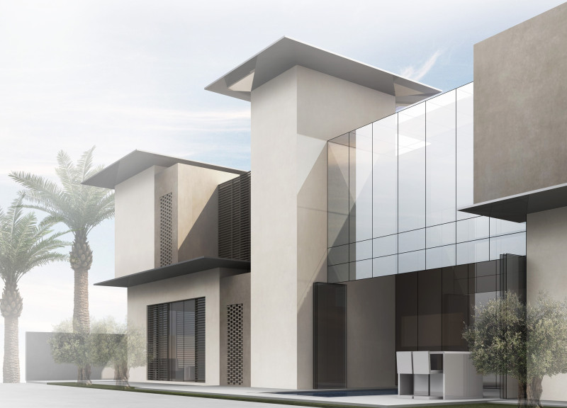 Modular Family Residences Featuring Traditional Mashrabiya and Sustainable Precast Concrete Design