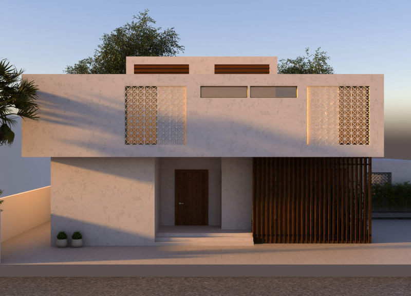 Passive Cooling Through Traditional Wind Towers with Stucco and Lattice Screens