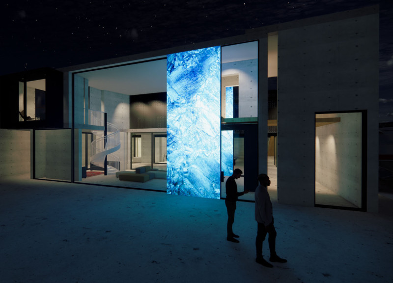 Natural Stone Integration and Biophilic Elements in a Multi-Pavilion Residential Setting