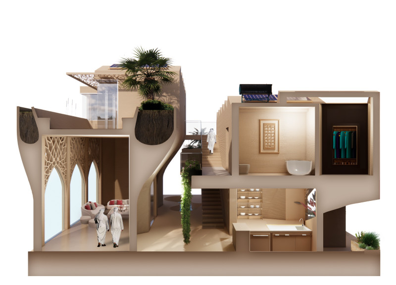 Solar-Powered Habitat Featuring 3d Printed Concrete and Native Landscaping