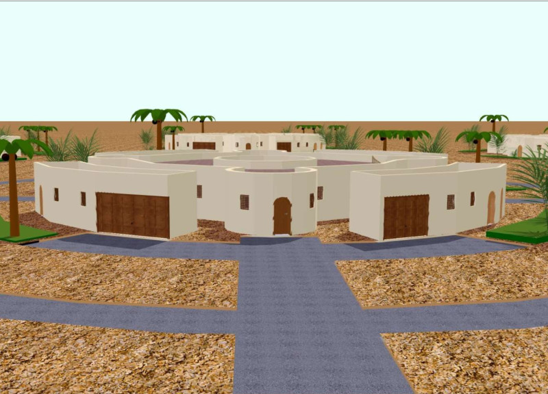 Circular Habitat Crafted with Adobe and Natural Light for Modern Family Living