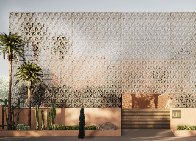 Hexagonal Facade Constructed with Etfe Panels and Local Flora in a Flexible Community Home
