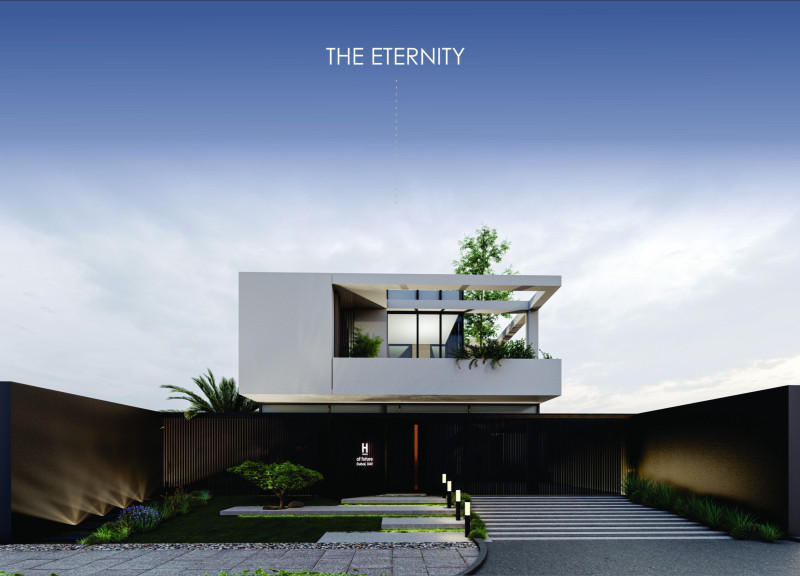 Charred Wooden Shingles and Passive Cooling Techniques in a Contemporary Dubai Residence