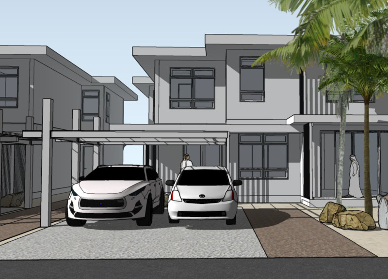 Egg Crate Canopy and Sustainable Stucco Create Climate-Responsive Family Residence