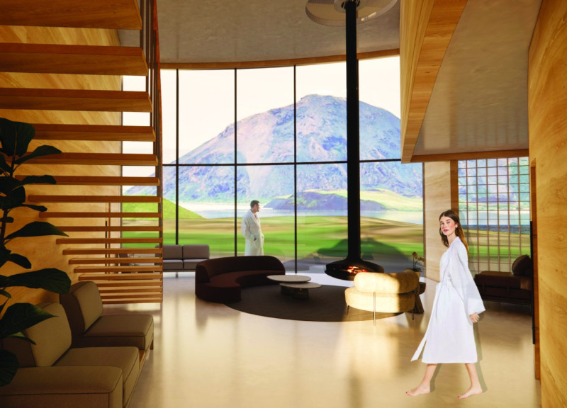 Sculpted Concrete and Transparent Glass Harmonizing Spa Retreat in the Icelandic Landscape