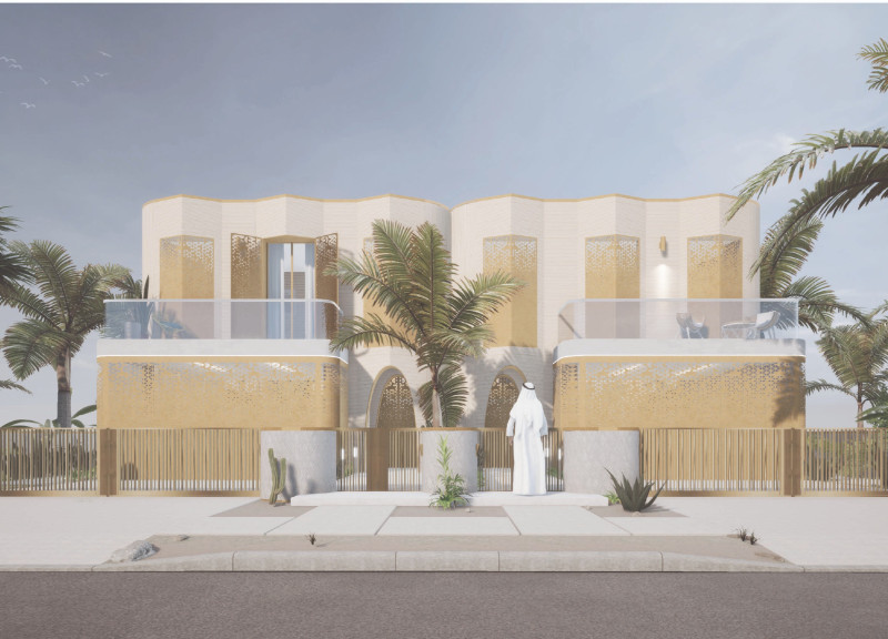 Perforated Mashrabiya and 3d-Printed Walls Foster Sustainable Living in Courtyard Homes