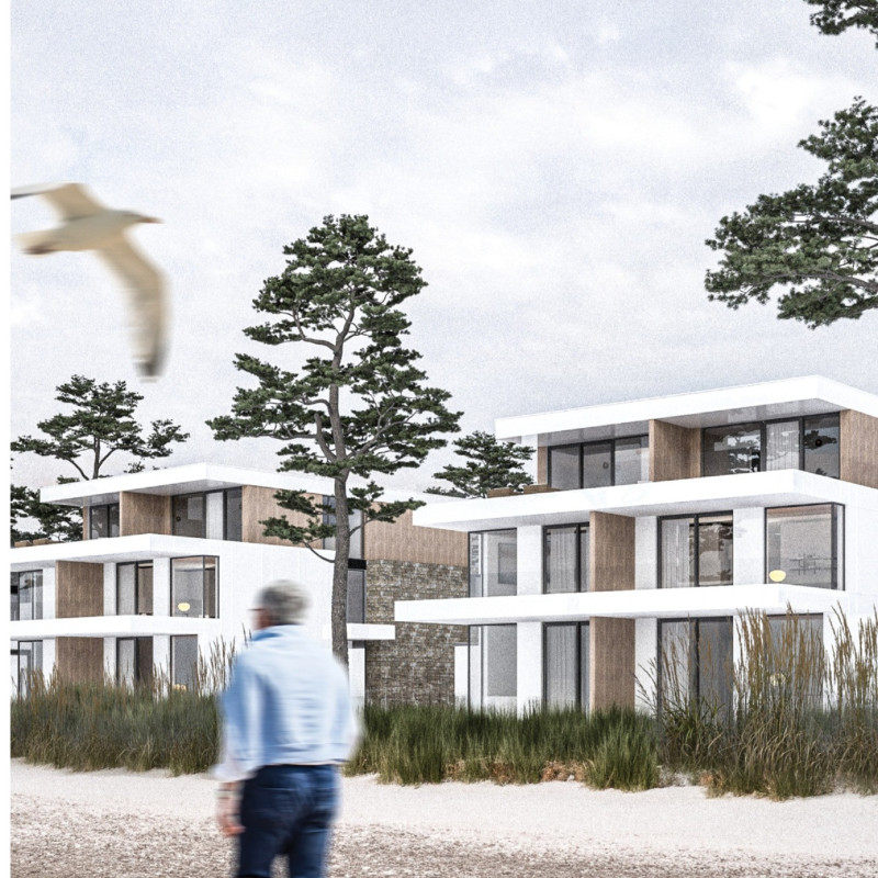 Charred Wooden Shingles and Cross-Laminated Timber Form Sustainable Coastal Living Spaces