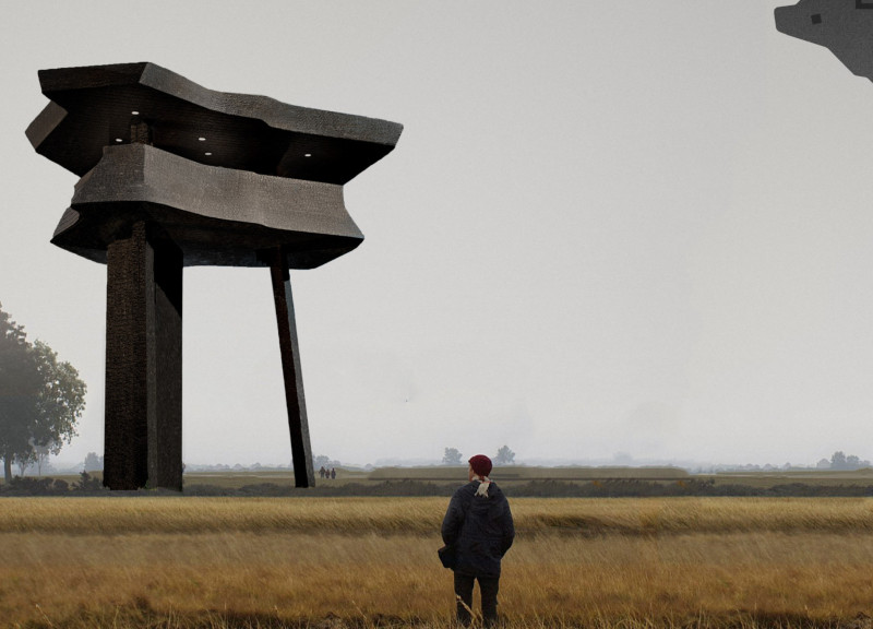 Weathered Steel and Timber Structure Elevated for Uninterrupted Natural Views