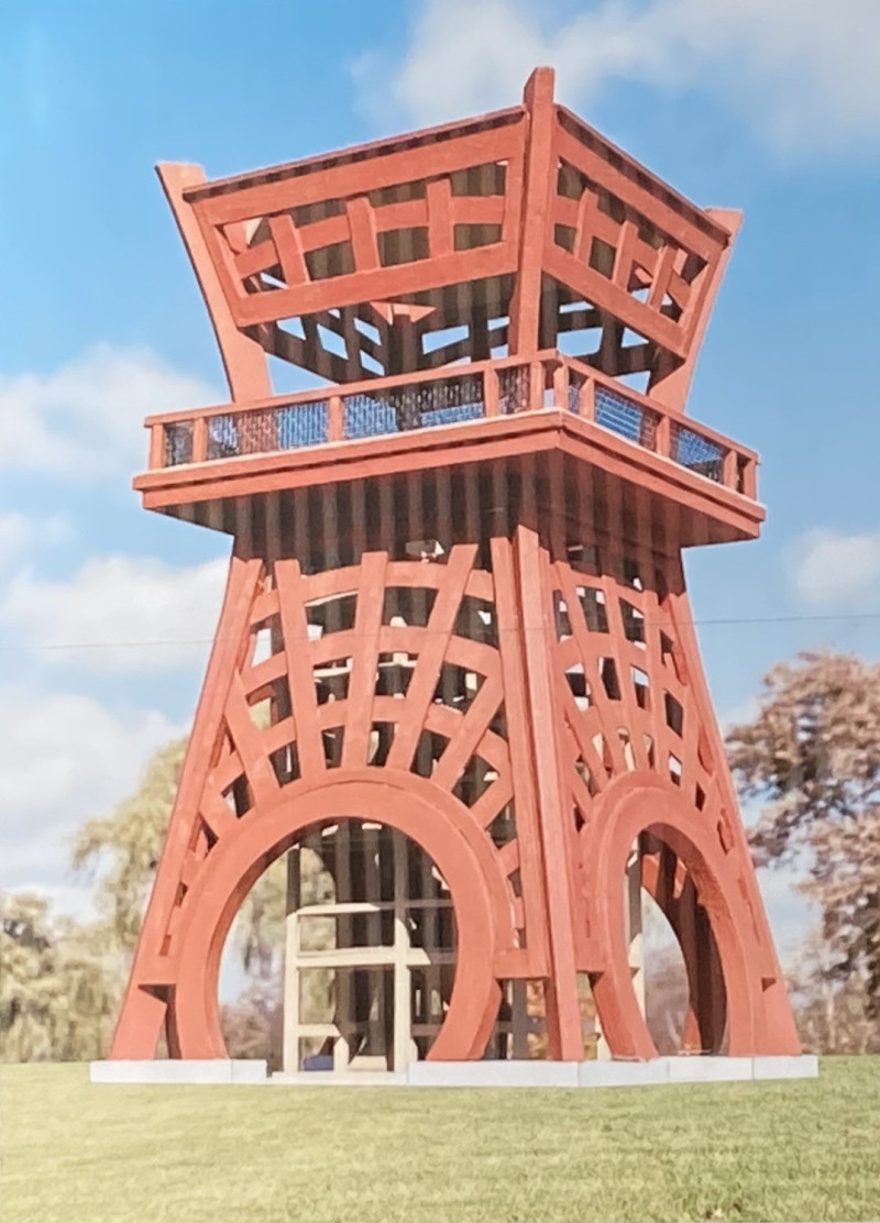 Sustainable Observation Tower Crafted from Heavy Timber and Glulam with Panoramic Views