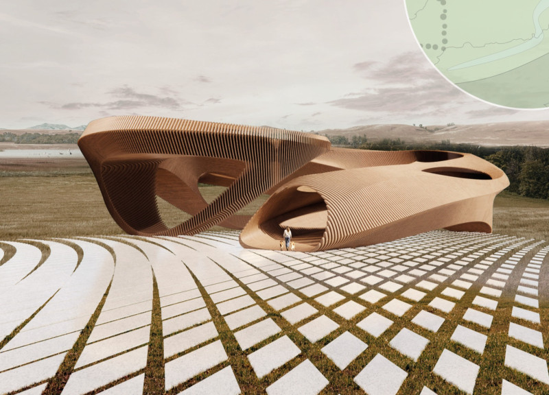 Twisting Form of Milled Timber Panels Integrated Within an Environmental Narrative