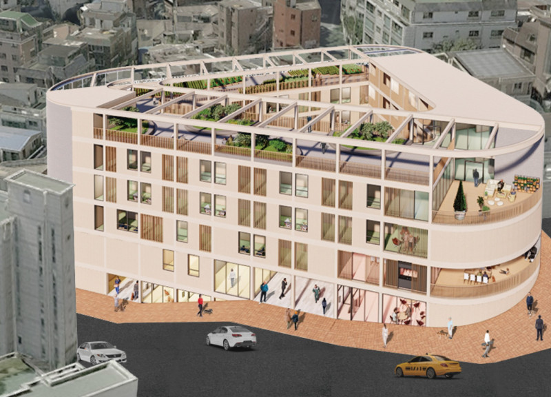 Triangular Timber Framework Incorporating Canine-Centric Spaces for Senior Living