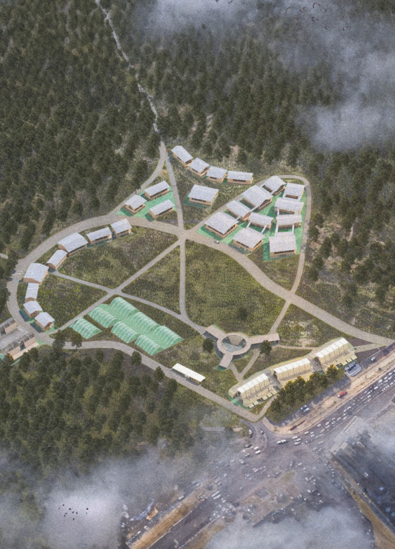 Charred Wooden Shingles and Recycled Concrete Create Sustainable Urban Living Spaces