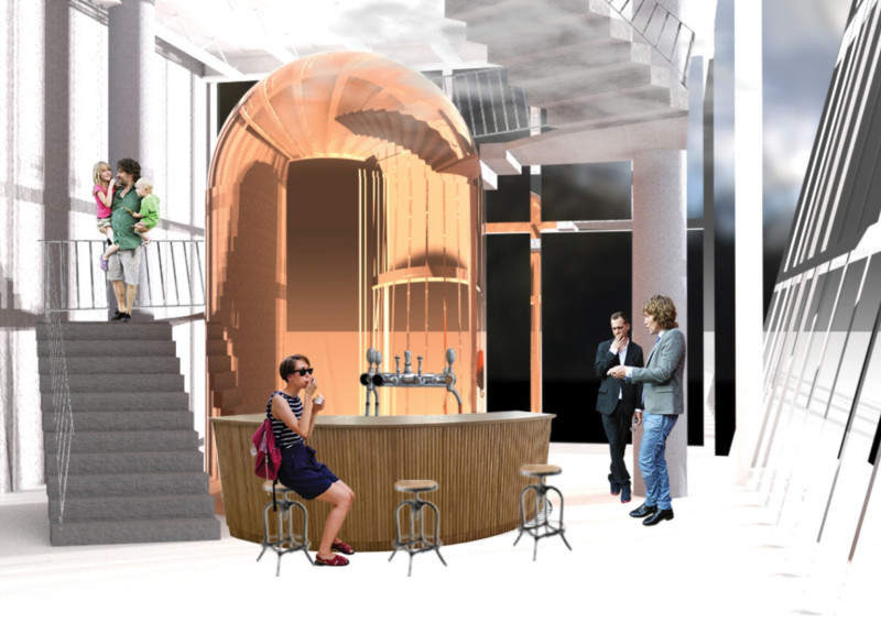 Birch Wood Interiors and Steel Beams Elevate Multi-Functional Space Near Lake Mývatn