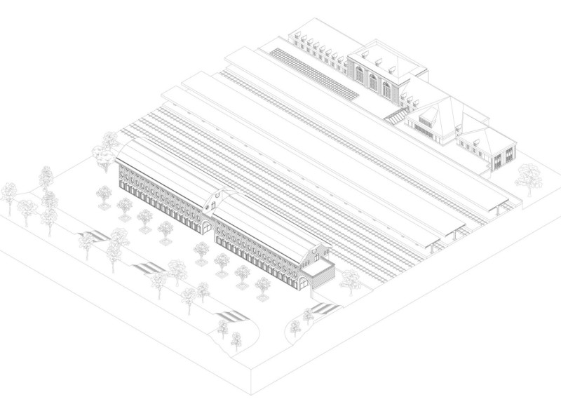 Rammed Earth Walls and Cross-Laminated Timber Create a Sustainable Transportation Hub