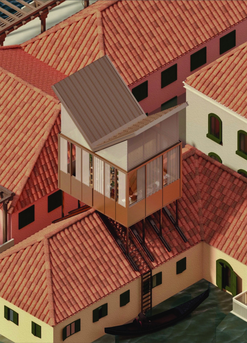 Elevated Living with Slidable Roof and Steel Supports in a Coastal Environment