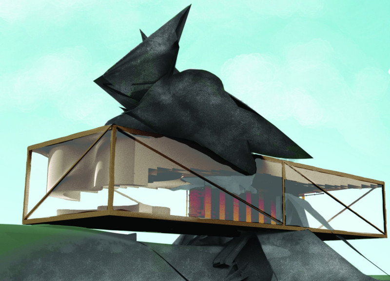 Knitted Ceramics and Topographical Soffit Enhance Engagement with Icelandic Landscape