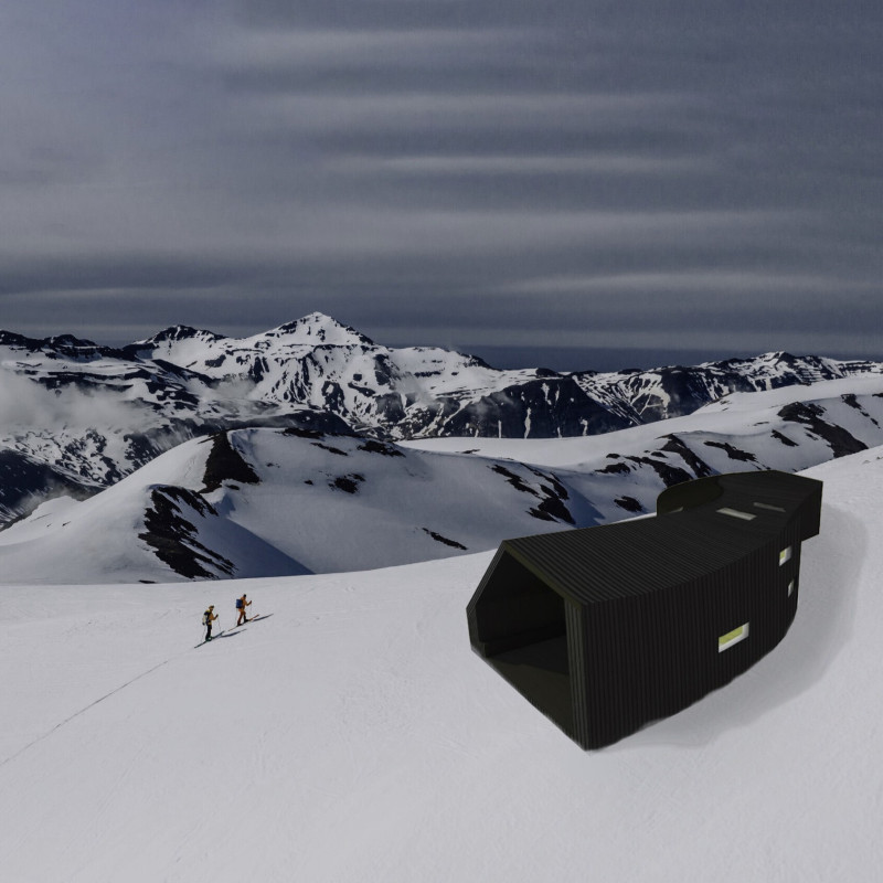 Charred Wood and Curved Forms in a Sustainable Ski Retreat