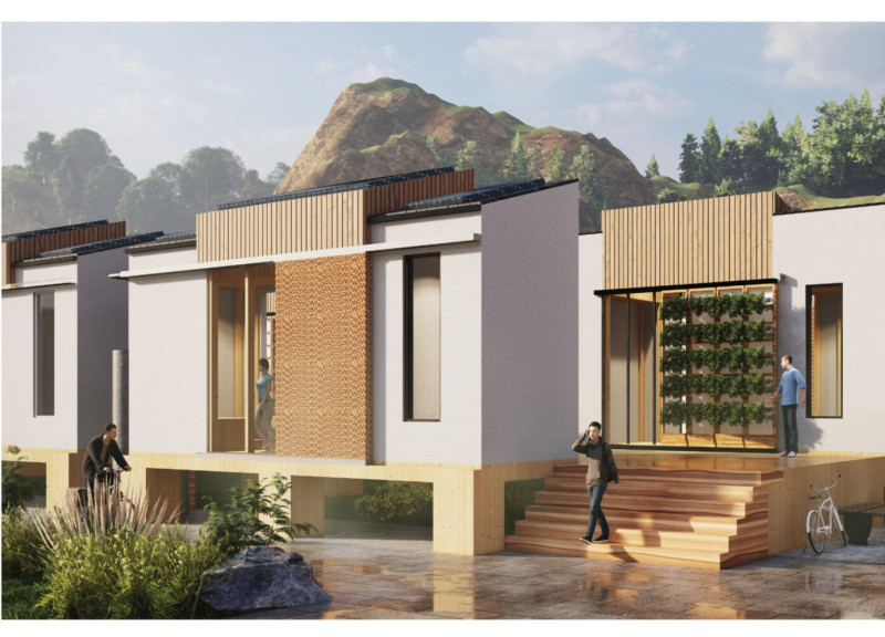 Thermal Comfort Through Evaporation Walls and Cross-Laminated Timber Panels in Resilient Community Housing