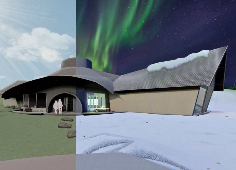 Circular Structure Embracing Geothermal Energy with Native Timber and Natural Light