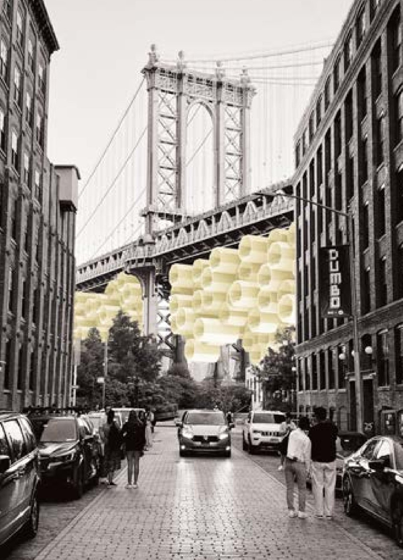 Modular Living Spaces Featuring Hexagonal Steel and Glass at Urban Bridge Sites