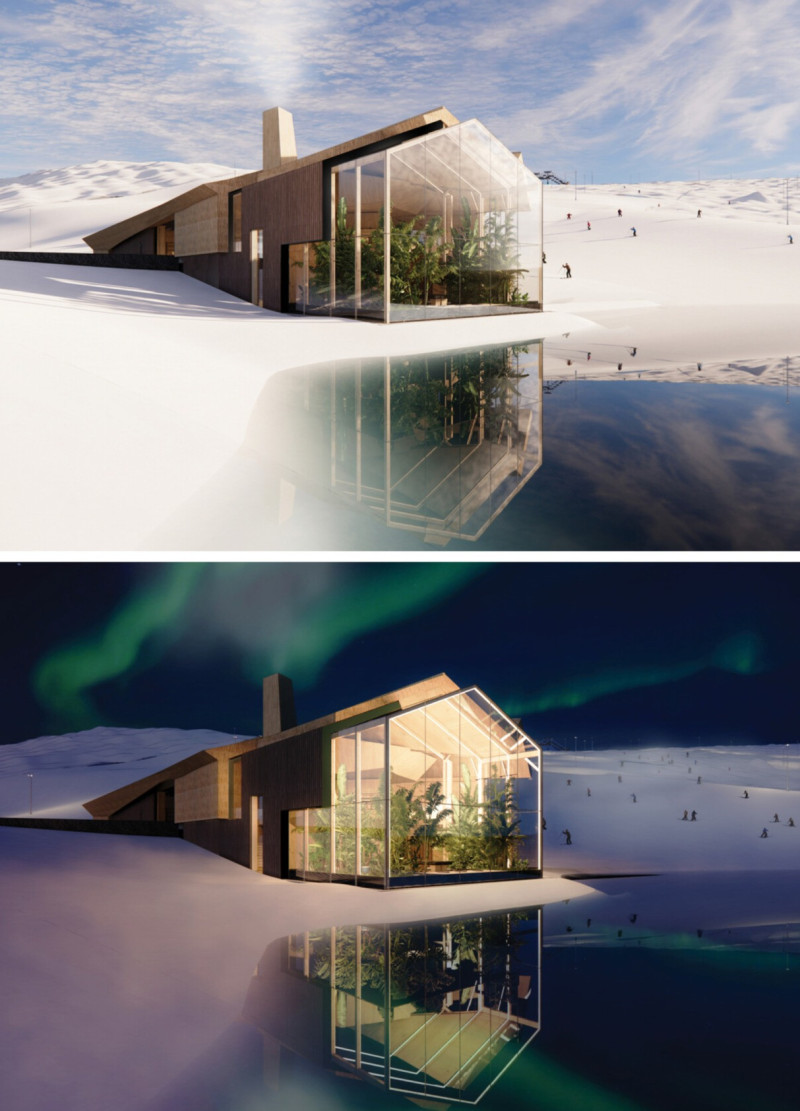 Cross-Laminated Timber Retreat with Vertical Geothermal Wells in a Natural Landscape