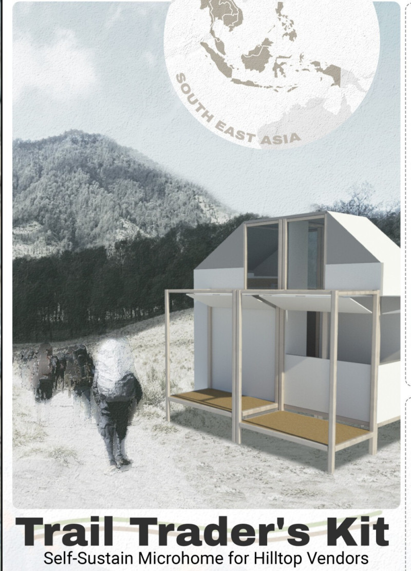 Self-Sufficient Microhome Constructed with Quadcore Insulated Panels and Timber Flooring for Hilltop Vendors